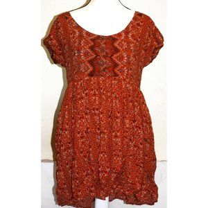 Free People Floral Geometric Red Dress Size S